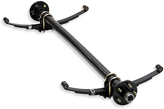 trailer axle with spring