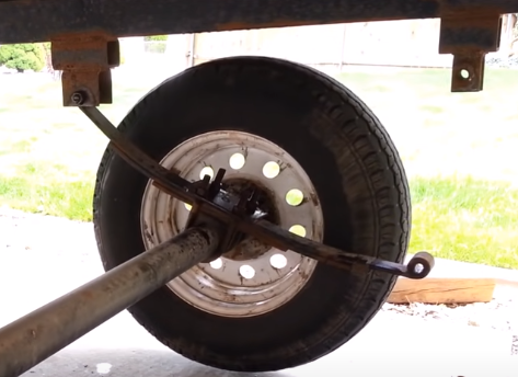 Detach the leaf spring